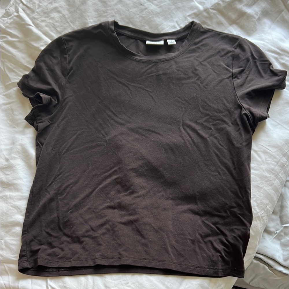 Aritzia Babaton Dark Brown Everyday Tee